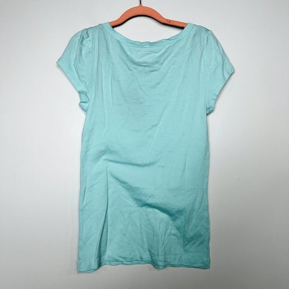Chaser NWT Deep V-Neck Short Sleeve Casual Comfy Tee Breezy blue Sz Medium - Picture 2 of 3